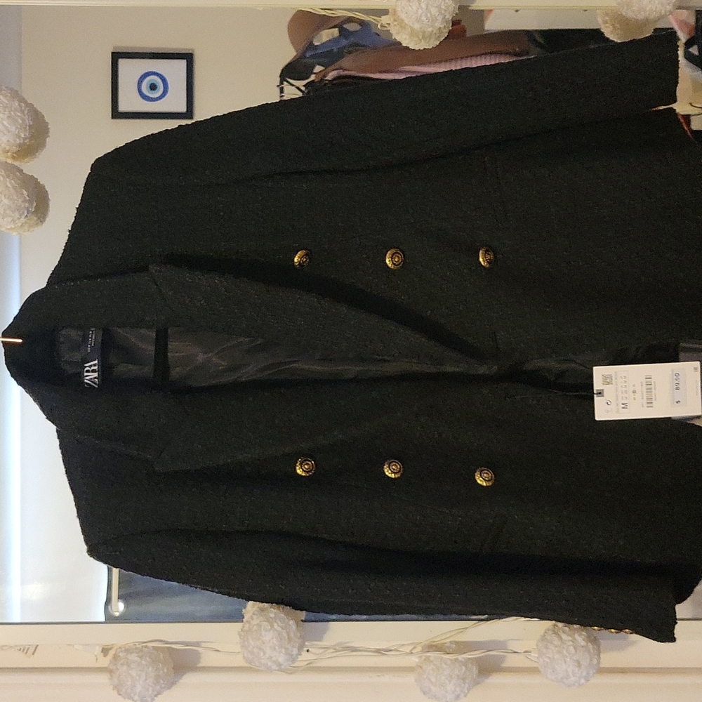 Zara textured tailored blazer